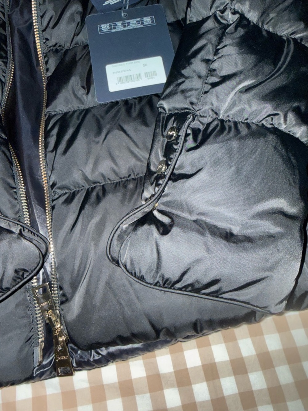 Women’s Herno funnel neck coat size 50 black - Picture 4 of 5